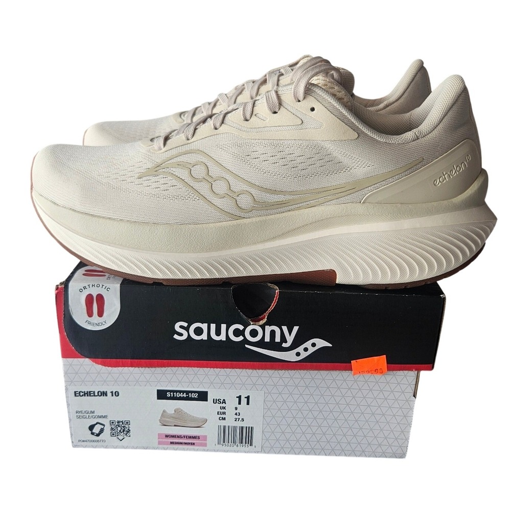 Saucony Echelon 10 Womens Running Rye Gum S11044-102 Tan Neutral Sneaker 11